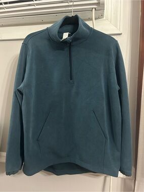 lululemon athletica Men's Quarter-Zip Sweater Jacket - Teal